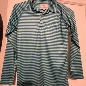 Kids Striped Green and Blue Shirt